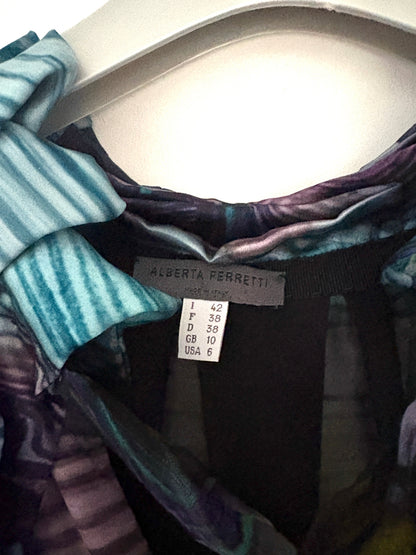 Philosophy Di Alberta Ferretti Silk Print Dress UK 10