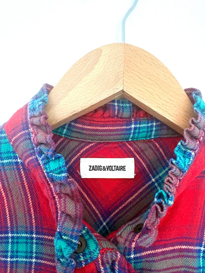 Zadig & Voltaire Cotton Flannel Shirt Dress S