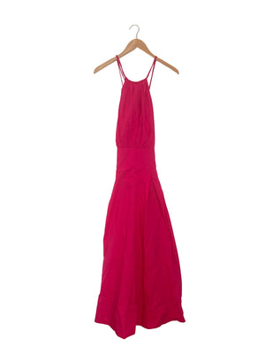 New With Tags Karen Millen Cotton Halter Neck Woven Midi Dress UK 10