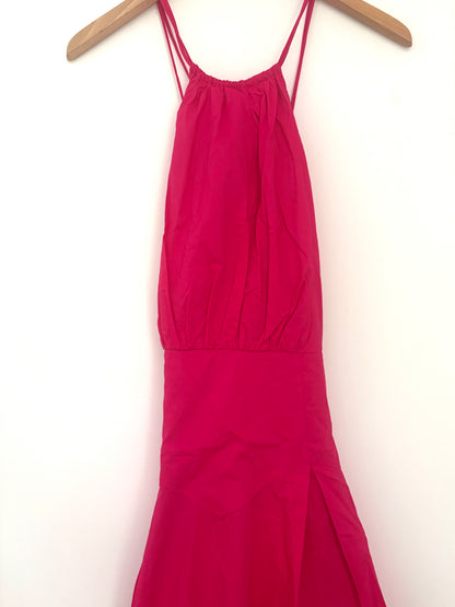 New With Tags Karen Millen Cotton Halter Neck Woven Midi Dress UK 10