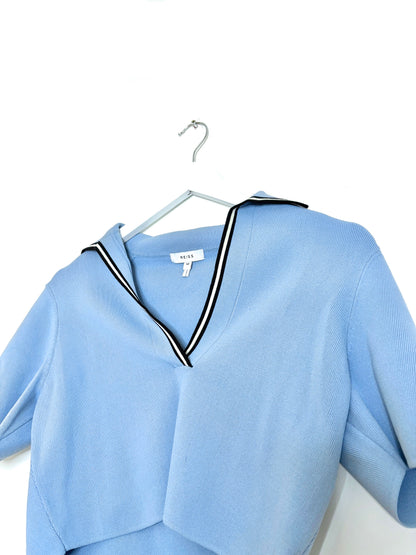 Reiss Cropped Polo Top M
