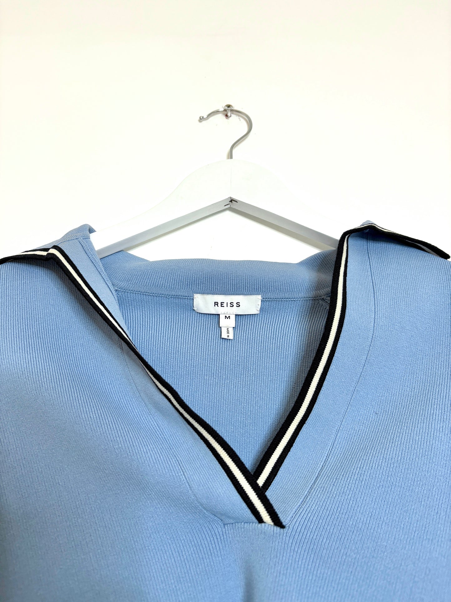Reiss Cropped Polo Top M