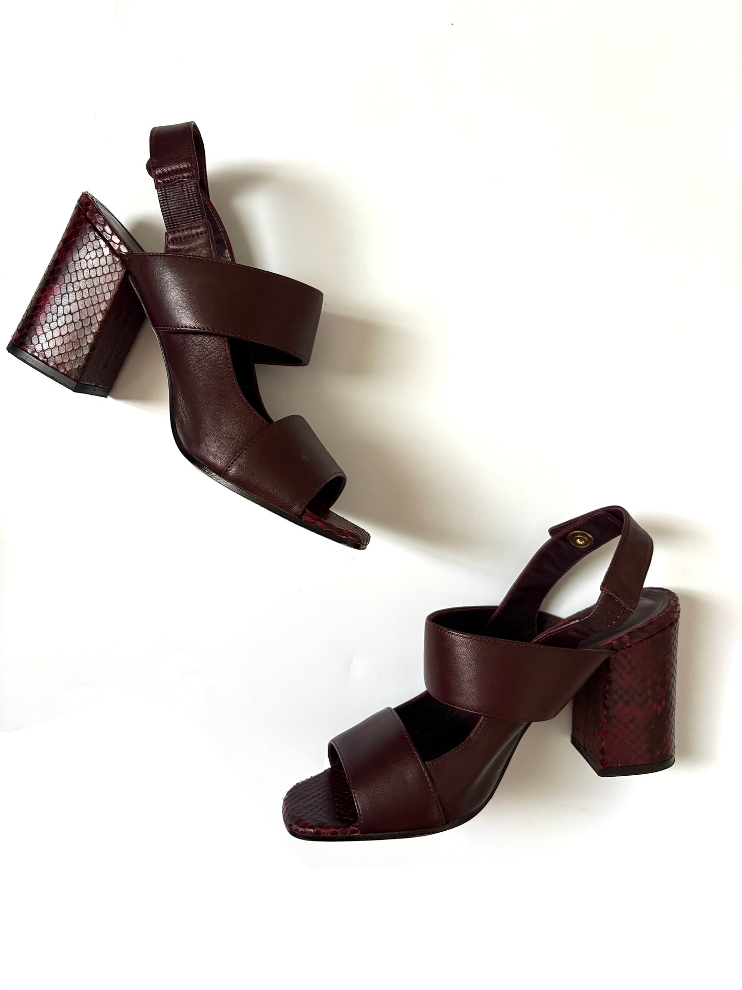 Whistles Maroon Slingback Sandals UK 5