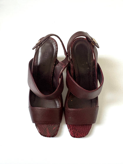Whistles Maroon Slingback Sandals UK 5