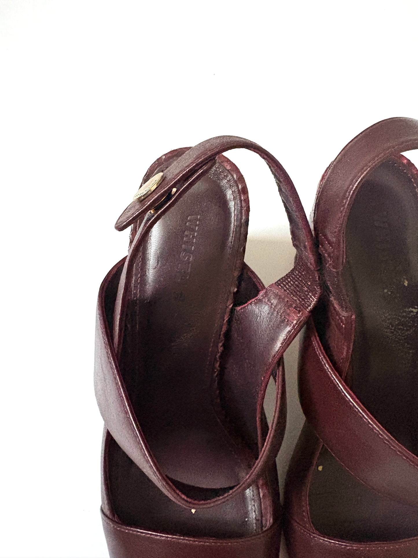 Whistles Maroon Slingback Sandals UK 5