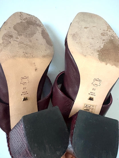 Whistles Maroon Slingback Sandals UK 5