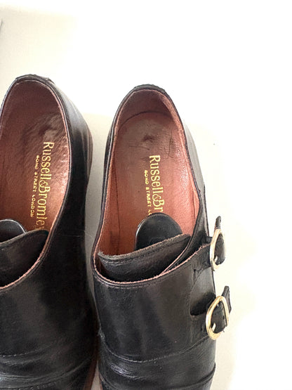 Russell & Bromley Black Leather Loafers UK 5