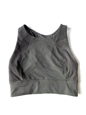 Lululemon Grey Cropped Sports Top UK 10
