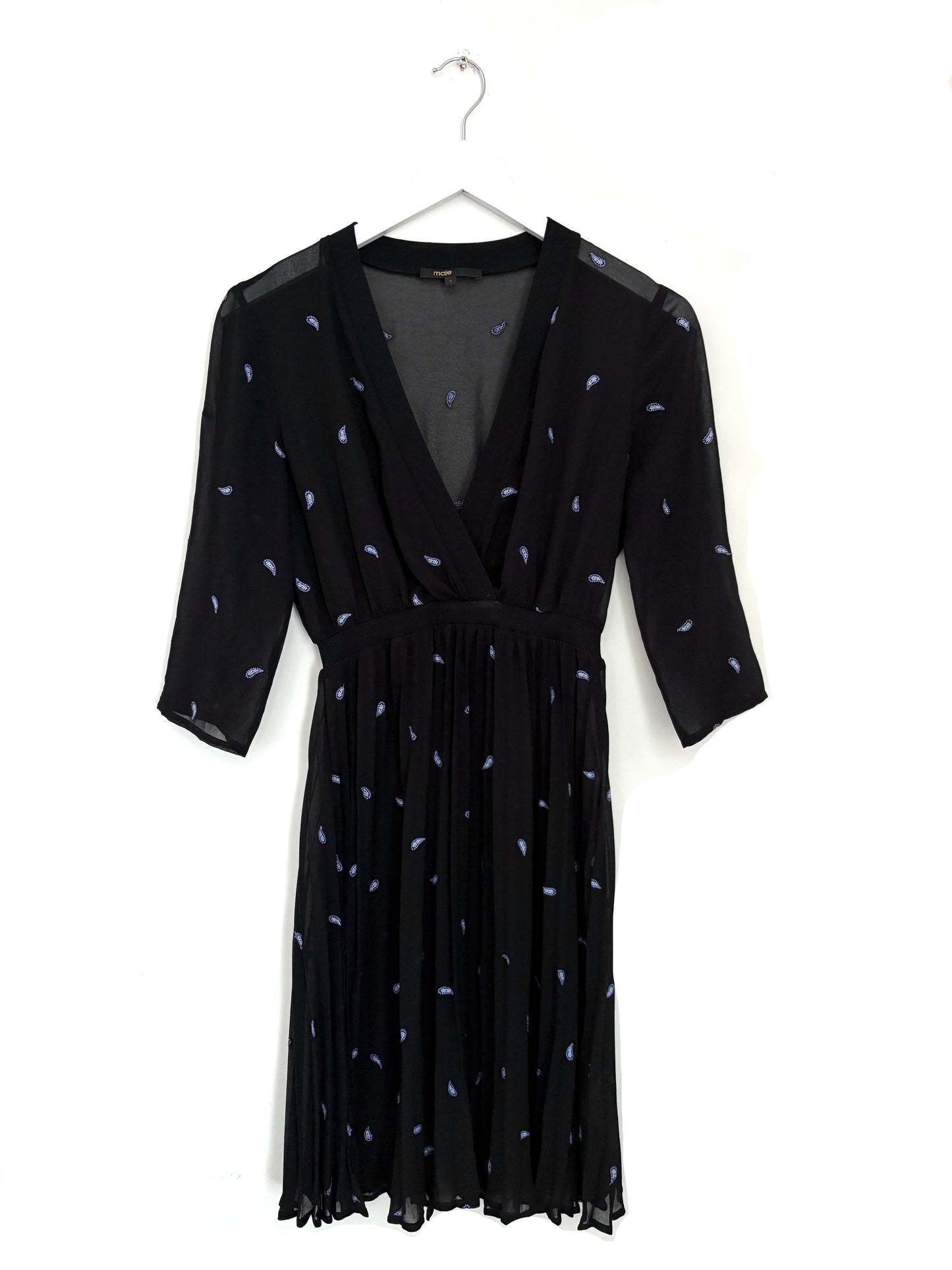 MAJE Riviere crepe mini dress