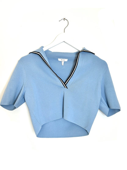 Reiss Cropped Polo Top