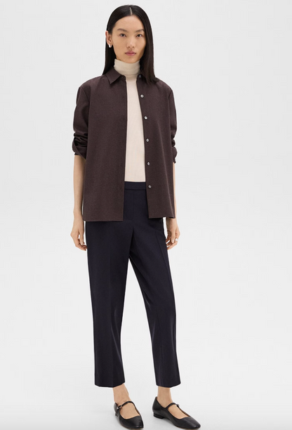 Theory Treeca Pull-on Cropped Trousers UK 8