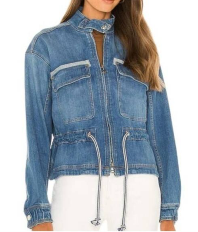 New With Tags Veronica Beard Peplum Denim Jacket S
