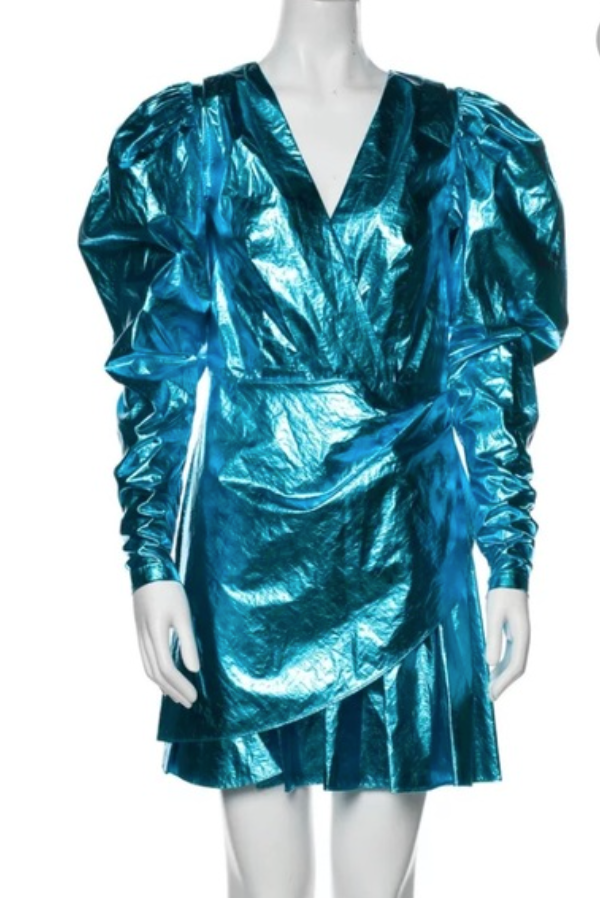 Rotate by Birger Christensen Sequin Blue Blouse UK 8