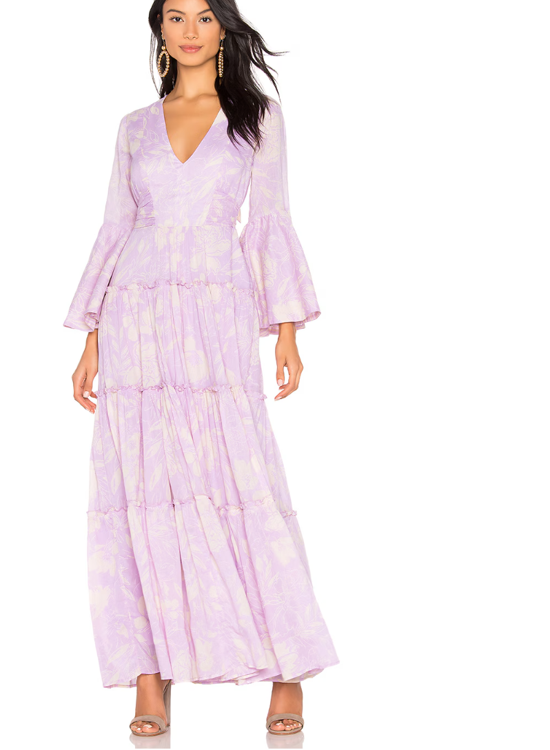 Free People Lilac Tie Back Dress XS