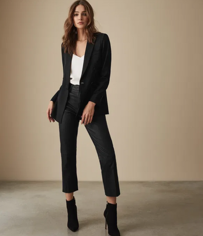 Reiss Black Double Breasted Blazer UK 10