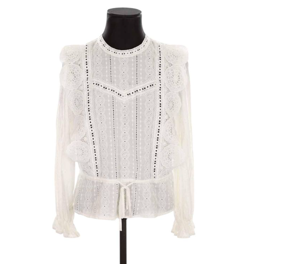 Maje Cotton Lace Blouse L