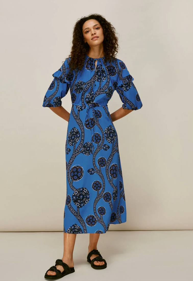 Whistles Printed Silk Dress UK 10