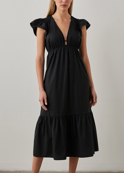 Rails Black Tiered Cotton Dress XL