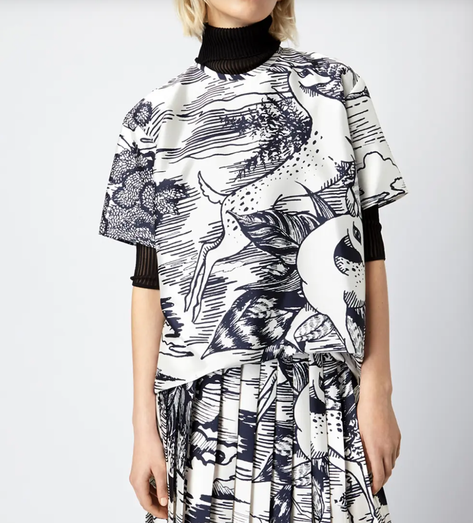 Victoria Victoria Beckham Print Blouse UK 14