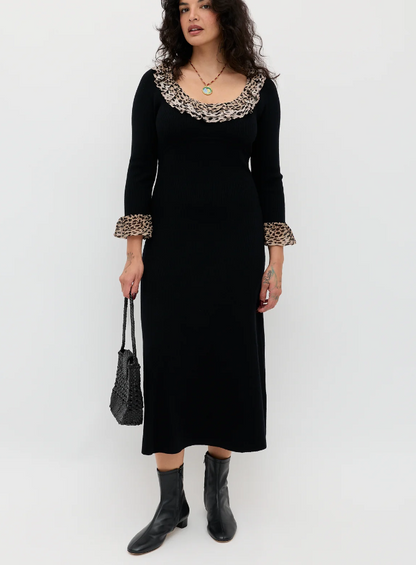 Rixo Leopard Print Dress UK 14