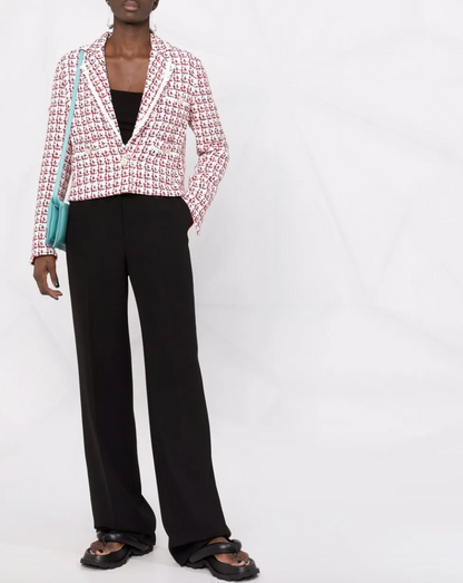 Ferragamo Patterned Boxy Jacket UK 6