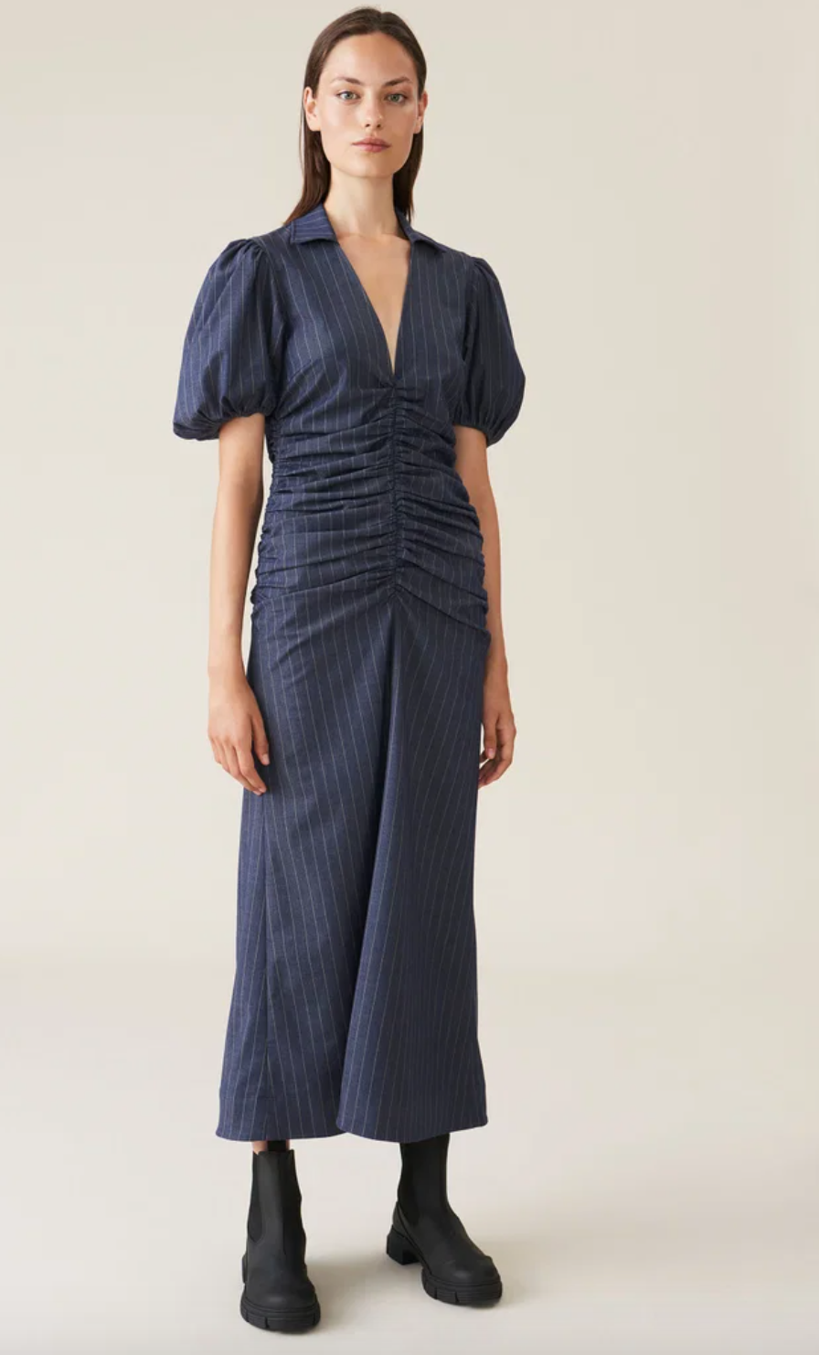 Ganni Stretch Stripe Dress UK 8