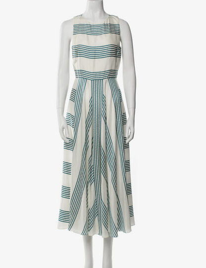 Loro Piana Silk Striped Dress UK 8