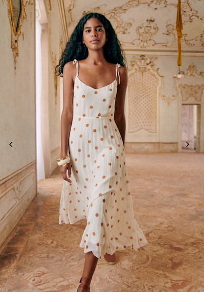 New With Tags Sézane Nissa Polka Dot Dress UK 6