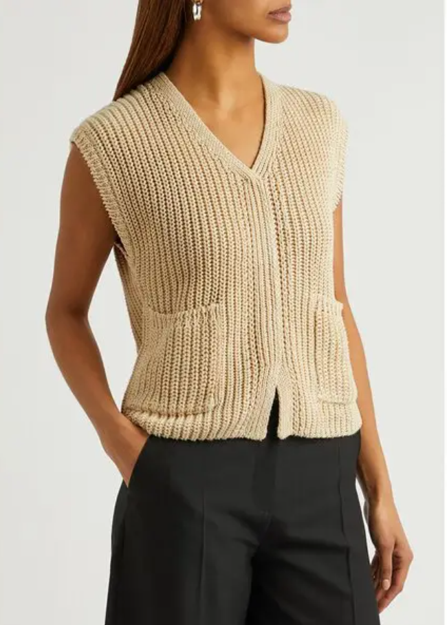 Toteme Linen Blend Vest XXS