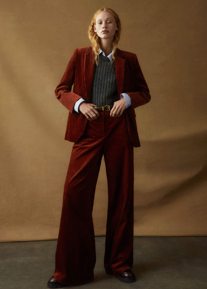 Me+Em Corduroy Brown Blazer with Trousers UK 14