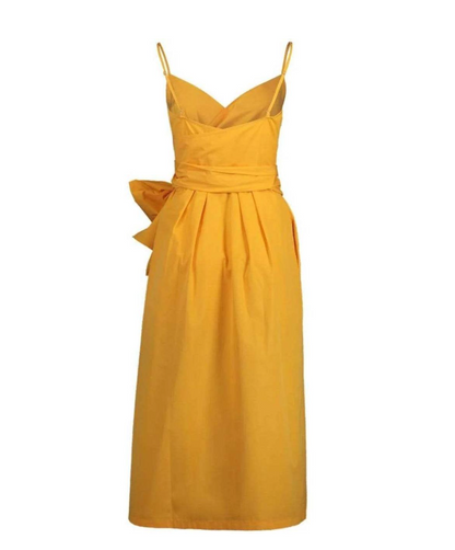 Three Graces Mustard Yellow Wrap Dress UK 12