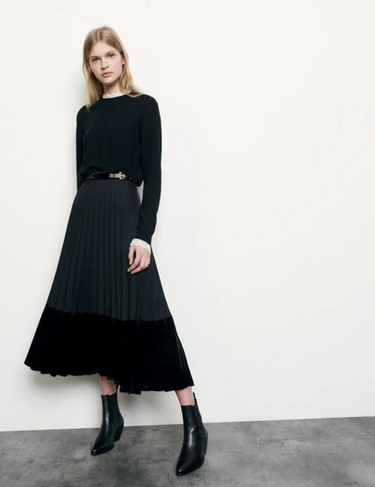 Sandro Pleat Skirt S