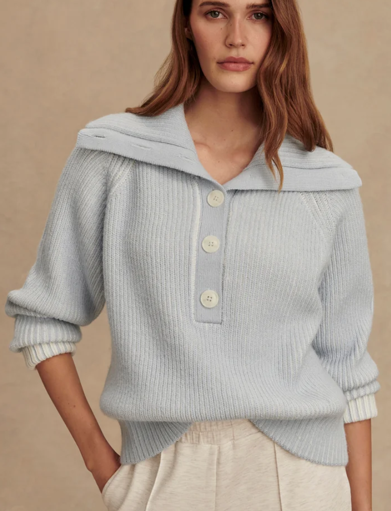 Varley Filey Plated Jumper in Blue M