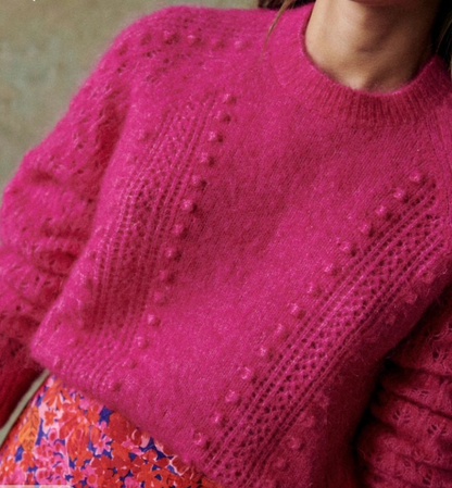 New With Tags Sézane Come Fuschia Pink Jumper XXS
