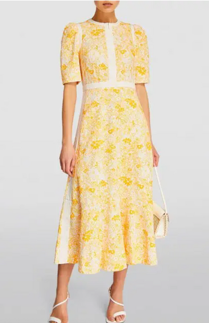 Me+Em Gardenia Print Maxi dress UK 6