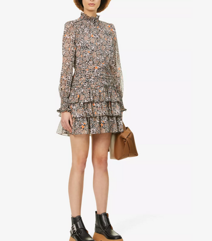 Me+Em Hummingbird Crepe Mini Dress UK 8