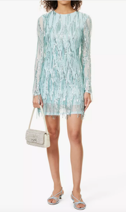 New With Tags Rotate Birger Christensen Sequin-tassel Mini Dress UK 10