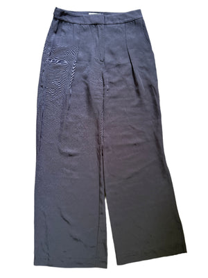 Serena Bute Grey Twill Wide Leg Trousers S