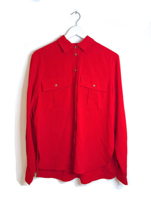 New With Tags Serena Bute Red Utility Shirt UK 8
