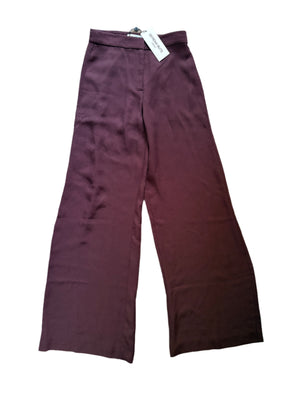 New With Tags Serena Bute Burgundy Flare Trousers UK 14