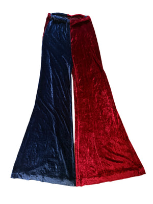 Serena Bute Red & Blue Velvet Trousers XS