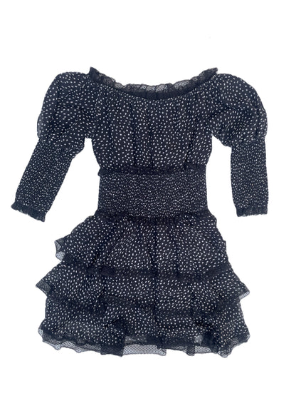 Elliatt Black Polka Dot Dress S image 0