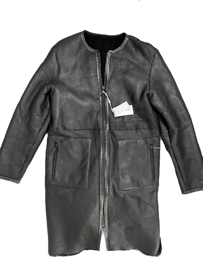 New with Tags Calvin Klein Black Shearling Coat XS image 0
