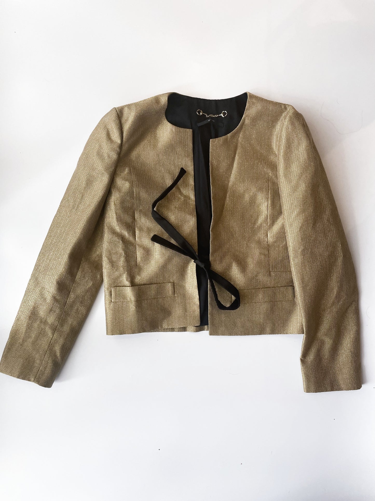 Gucci Gold Metallic Jacket UK 10 image 0