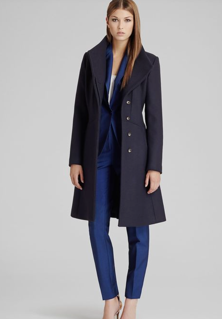 Reiss Wool Navy Coat XS image 1