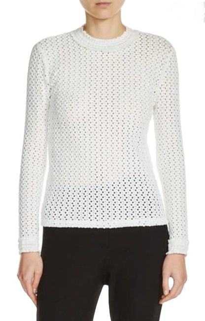 Maje Crochet White Top M image 1