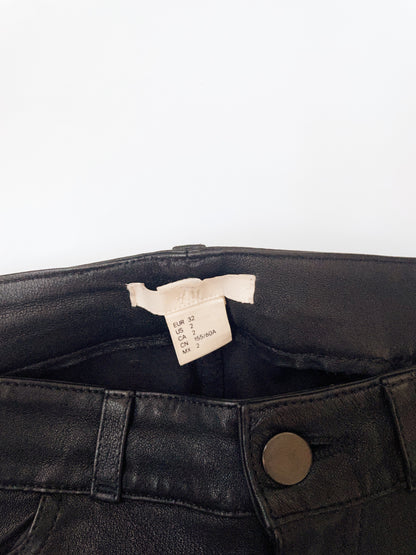 H&M Leather Trousers UK 4 image 2