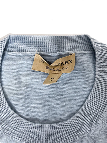 Burberry Light Blue Wool Top XS image 3