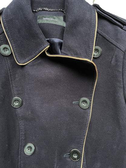 Karen Millen Navy Coat UK 8 image 2
