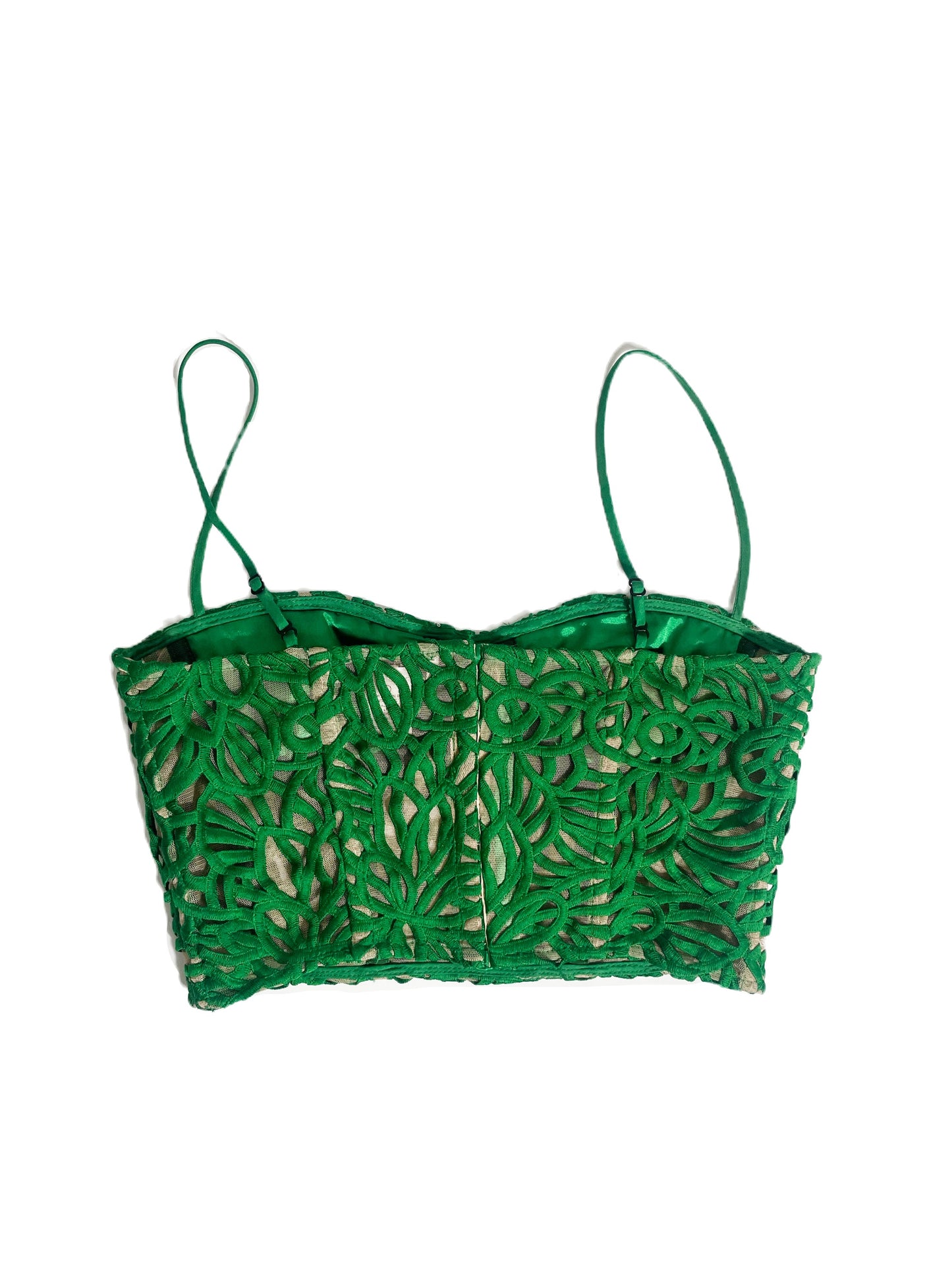 Milly New York Green Crop Top UK 8 image 1